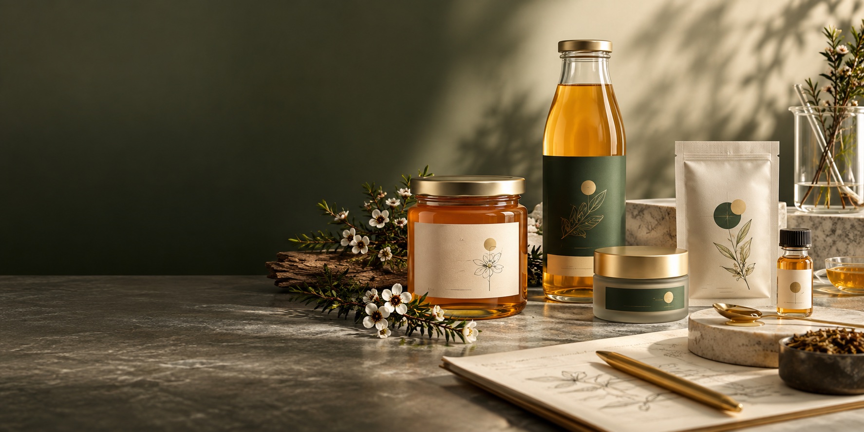 Illustrative range of mānuka honey product-development formats